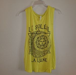 Yellow "Le Soleil LA Lune" Tank Top